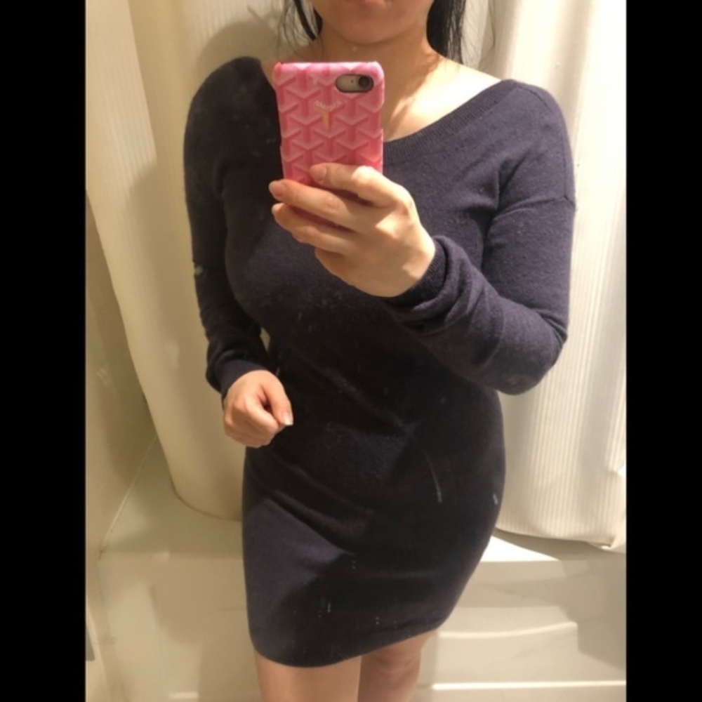 Aritzia Babaton Knit sweater dress Wool Cashmere Minimalist Charcoal Gray XS - Picture 11 of 11